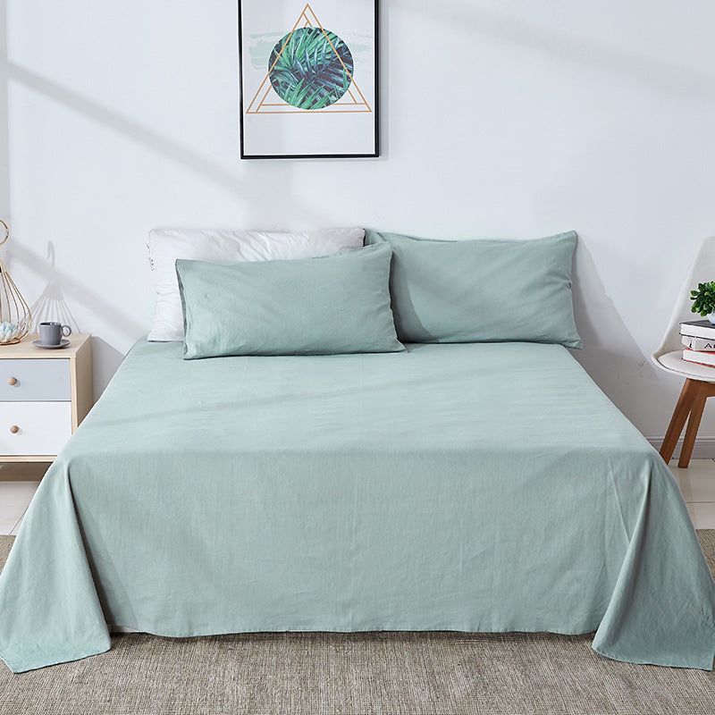 Washed Linen-Cotton Bedding Set with Tie Fastenings