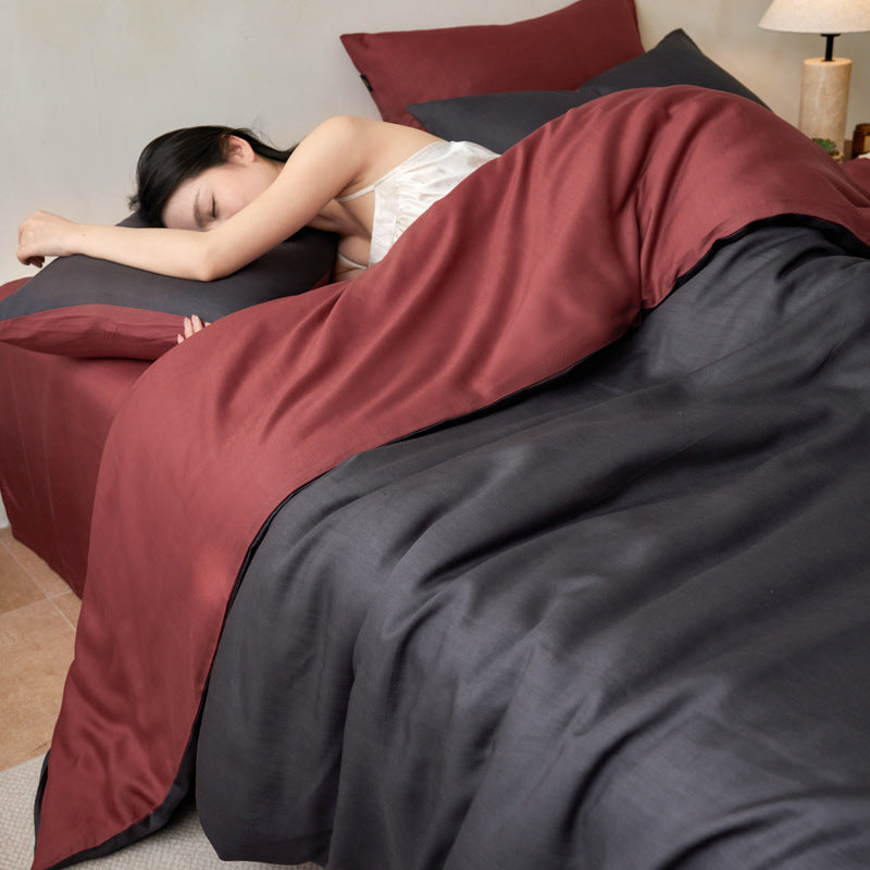 Lyocell Bedding Set with Silky Sheen, Cooling Summer Bedding