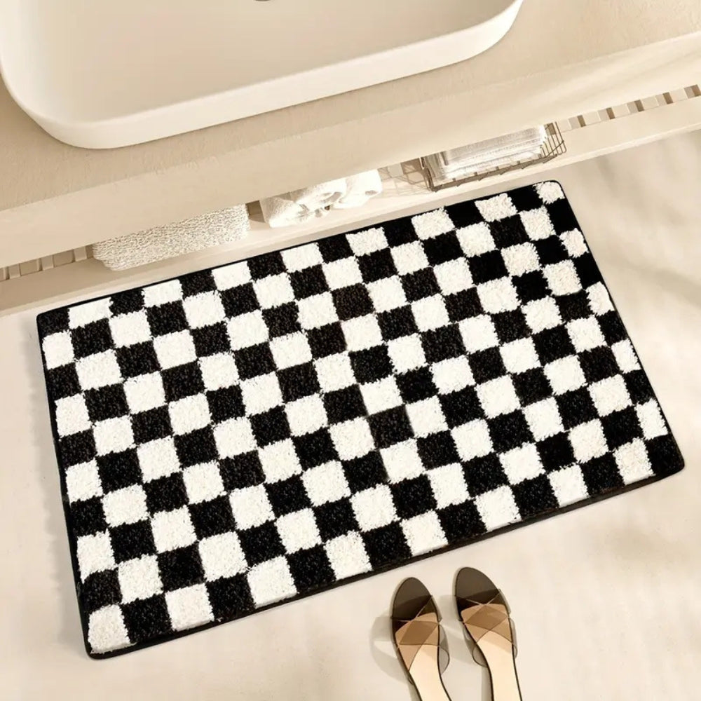 Bath Mat in Absorbent Microfibre Blend with Non-Slip Backing
