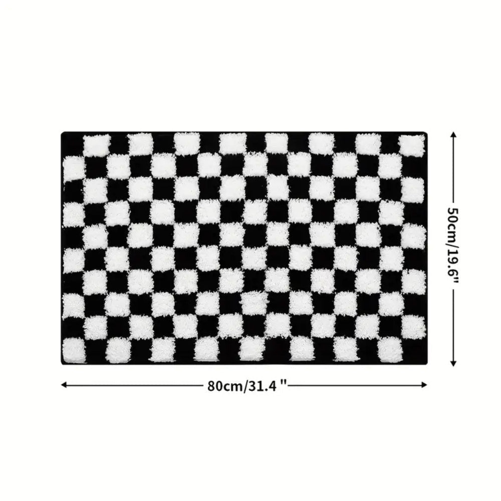 Bath Mat in Absorbent Microfibre Blend with Non-Slip Backing