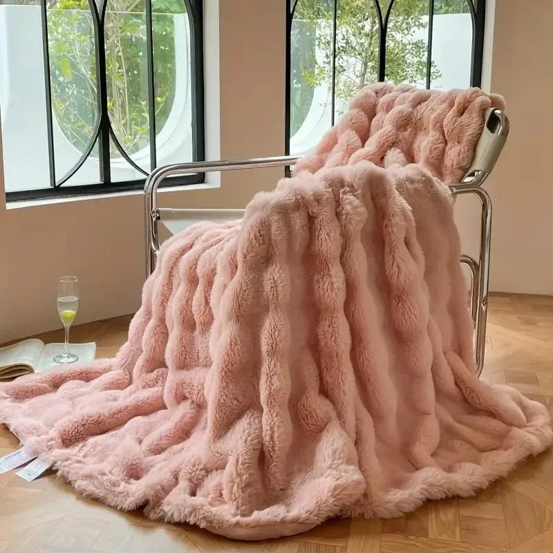 Blanket in Teddy Fleece, Soft on Both Sides, Machine Washable