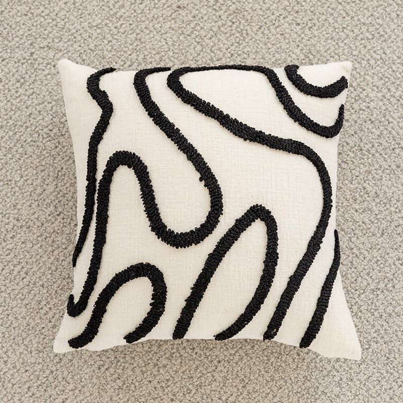Cushion Cover, Hand-Tufted Texture with Concealed Zip