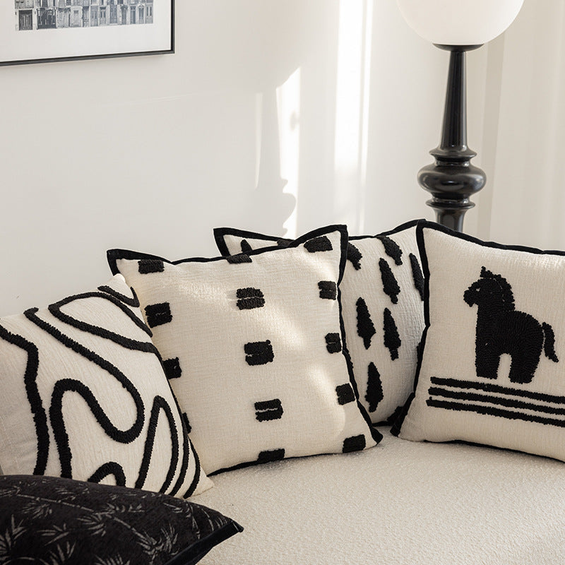 Cushion Cover, Hand-Tufted Texture with Concealed Zip