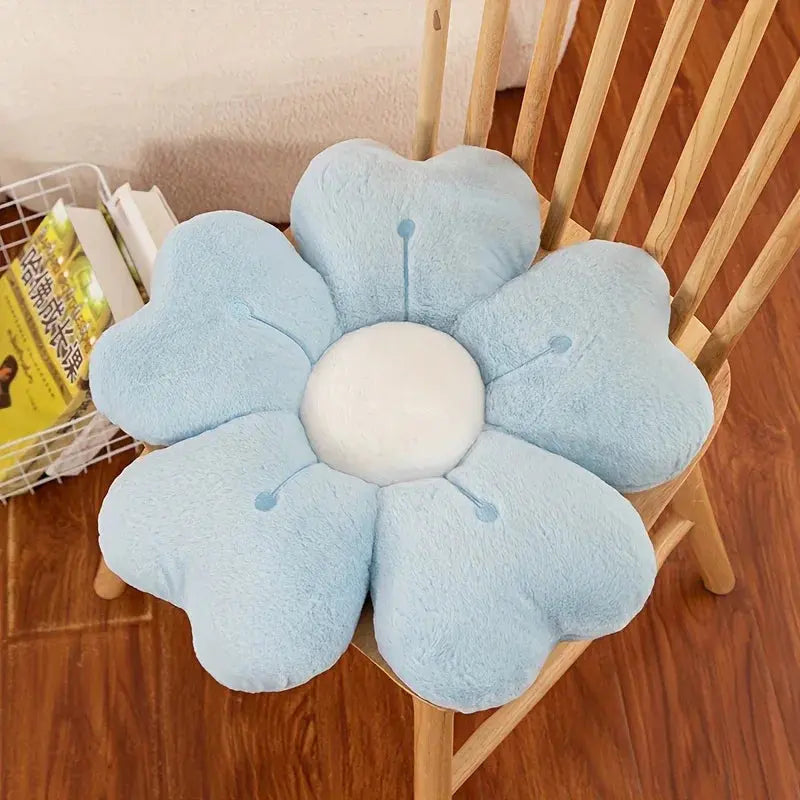 Cushion in Soft Polyester Plush, Padded Flower Shape