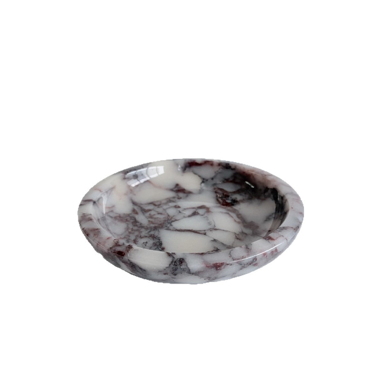 Fruit Bowl in Solid Natural Stone, Round with a Wide Rim