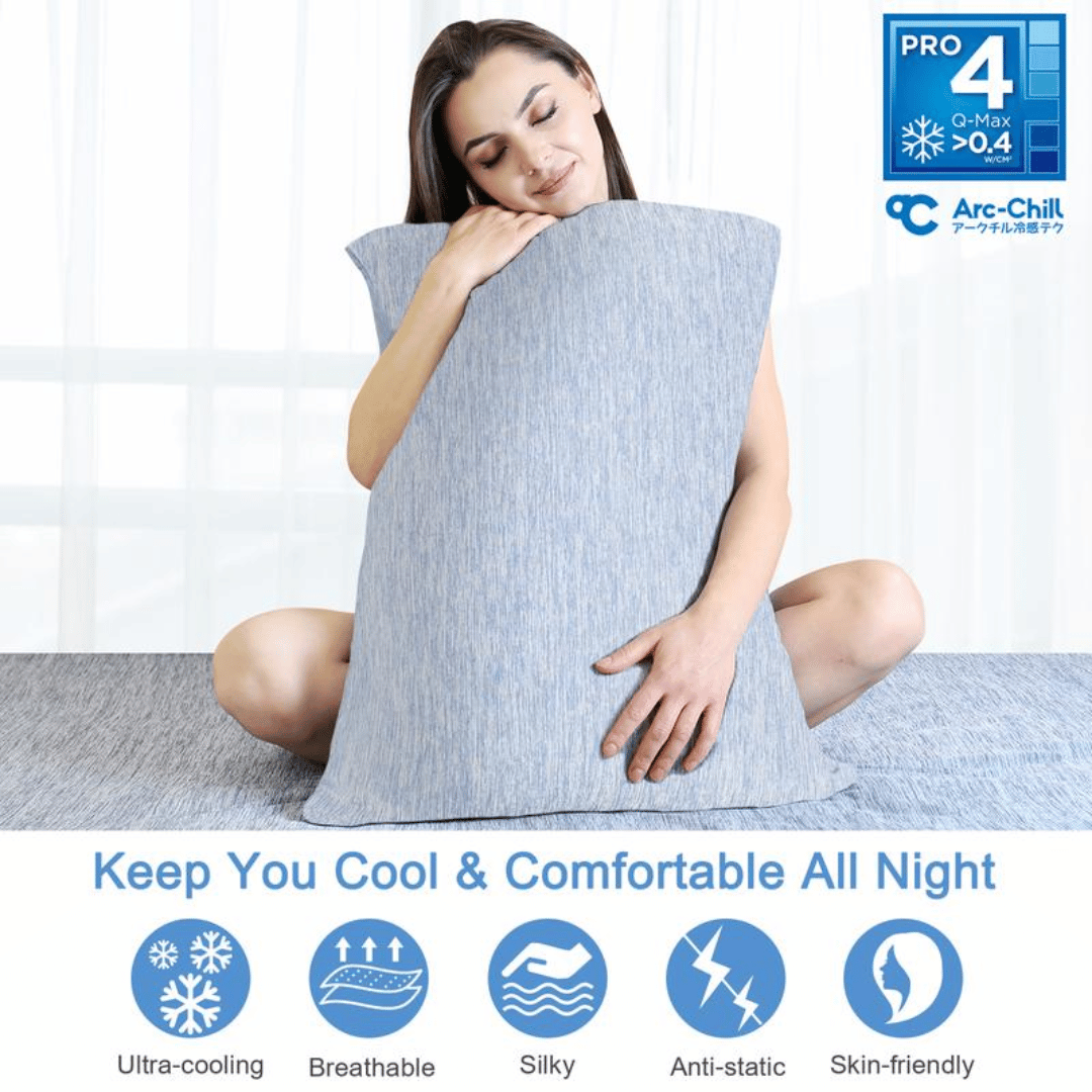 Pillowcase with Cooling Smooth Surface, Dense Weave, Rectangular Shape