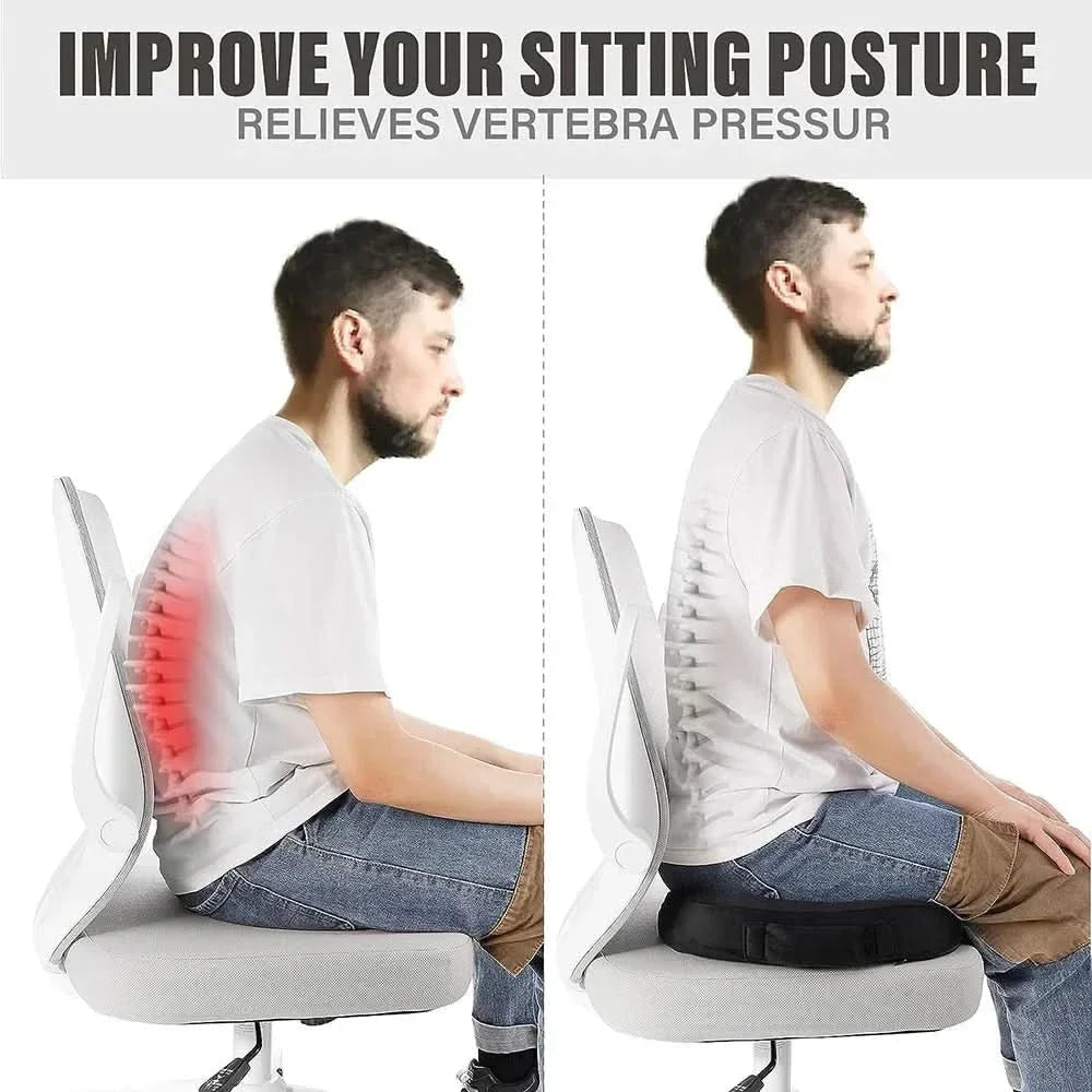Seat Cushion in Memory Foam, Ergonomic U-Shape for Pressure Relief