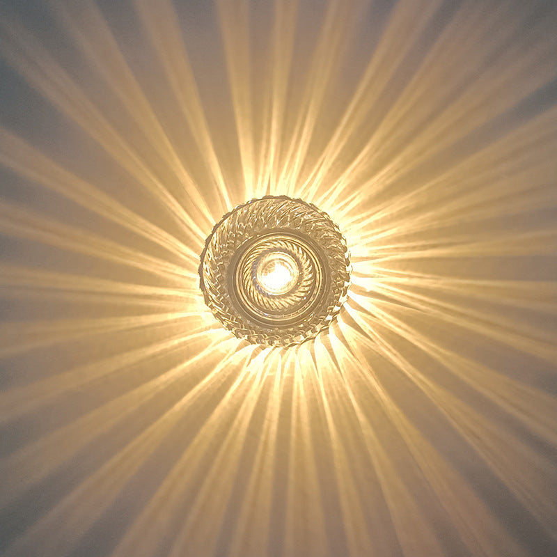 Table Lamp in Cut Crystal Glass, Cordless and Dimmable with Metal Base
