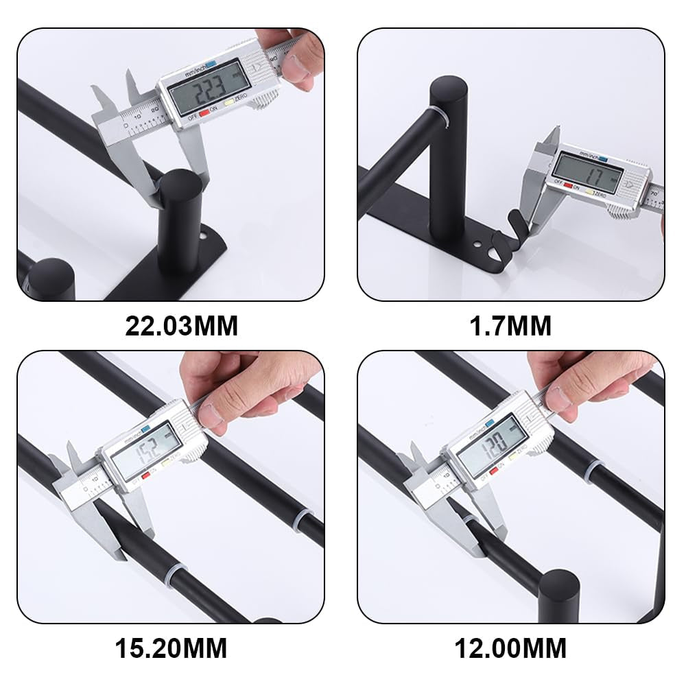 Towel Rack in 304 Stainless Steel, Extendable, Wall-Mounted with Hooks