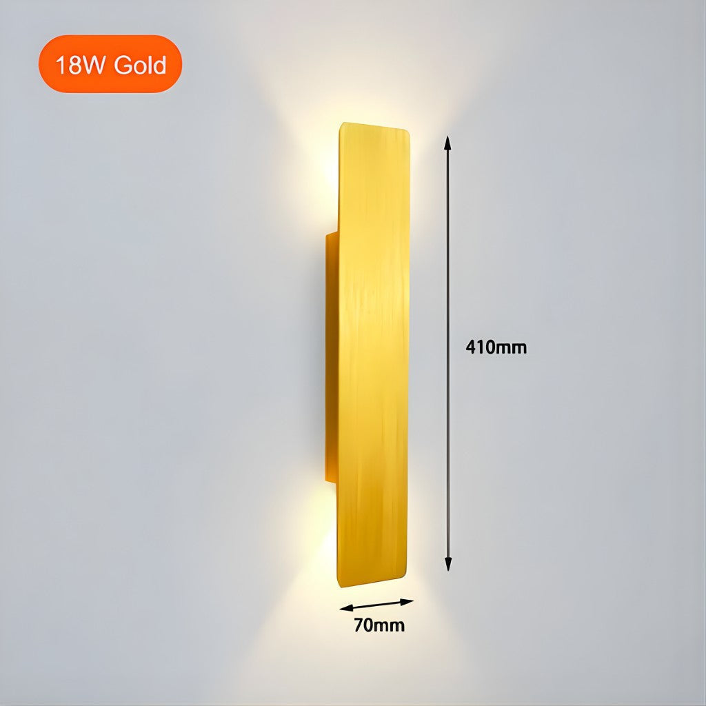 Wall Light in Aluminium, Waterproof Outdoor LED Up-and-Down Lighting
