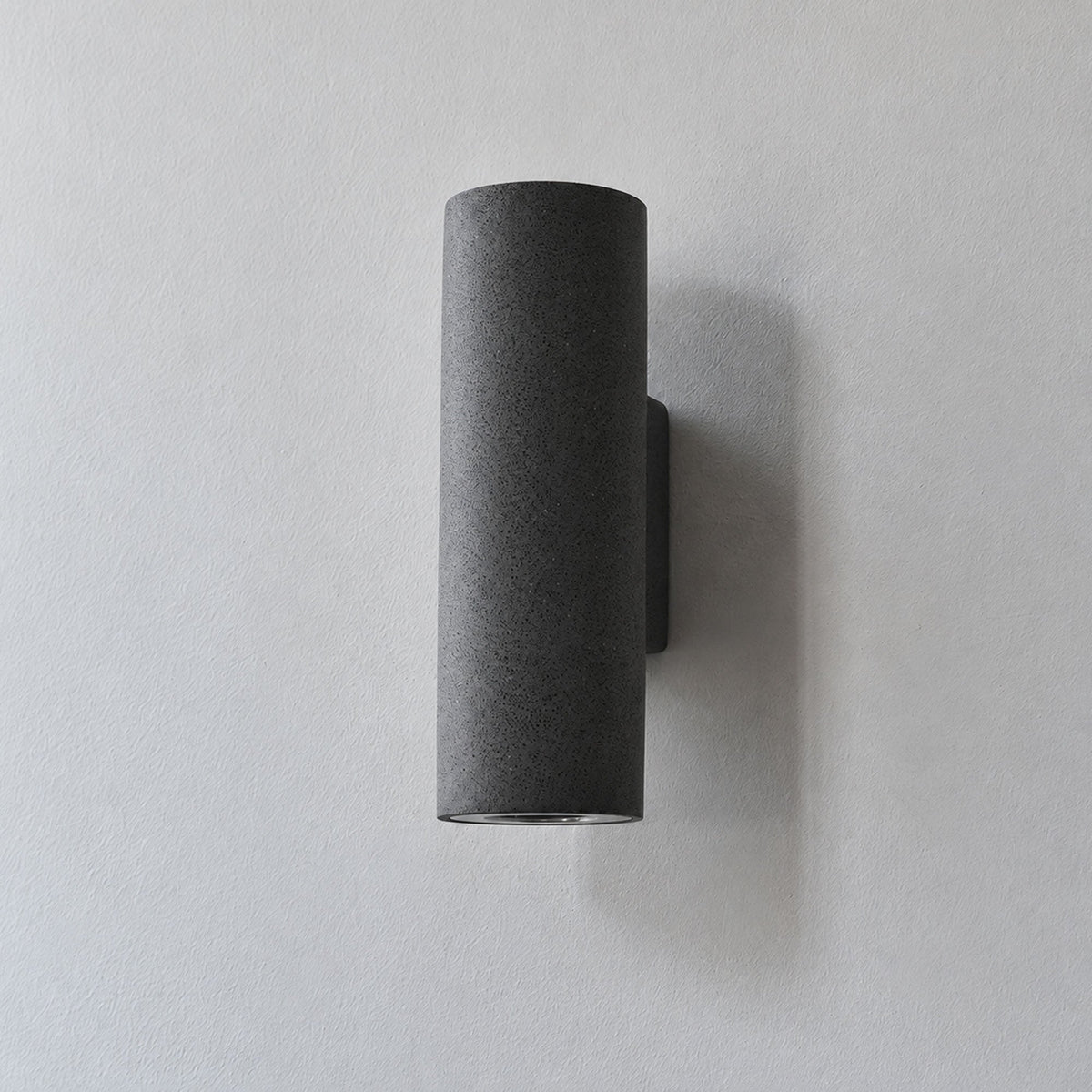 Wall Light in Hand-Finished Microcement, IP65 Outdoor Up-and-Down Lighting