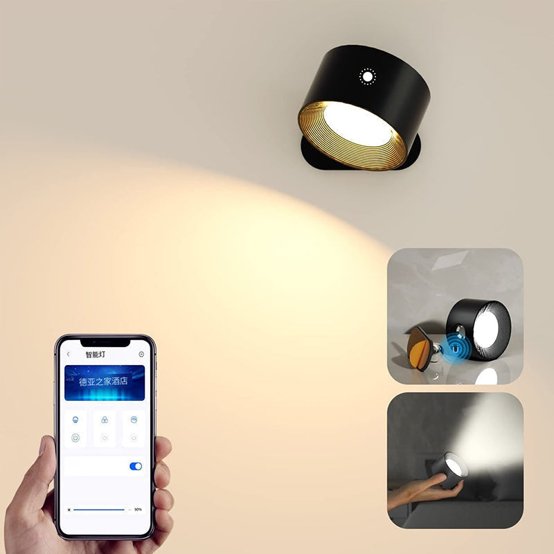 Wall Light with Aluminium Shade, Magnetic and Dimmable