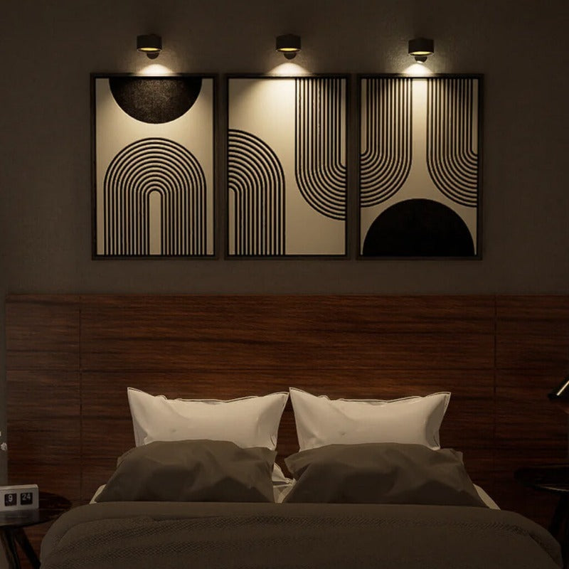 Wall Light with Aluminium Shade, Magnetic and Dimmable