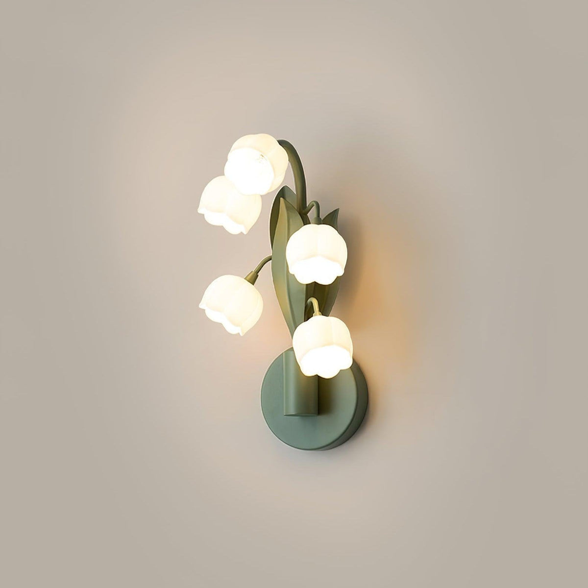 Wall Light with G4 Fitting, Floral Shades and Botanical Leaves