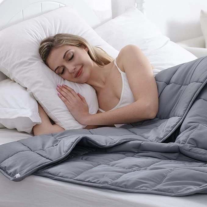 Weighted Blanket in Quilted Microfibre with Square Stitching