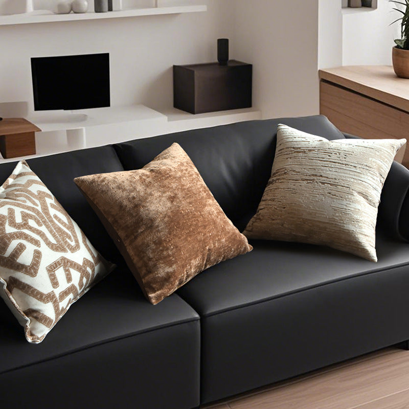 Cut Velvet Cushion with Shimmering Texture, Living Room Sofa Cushion