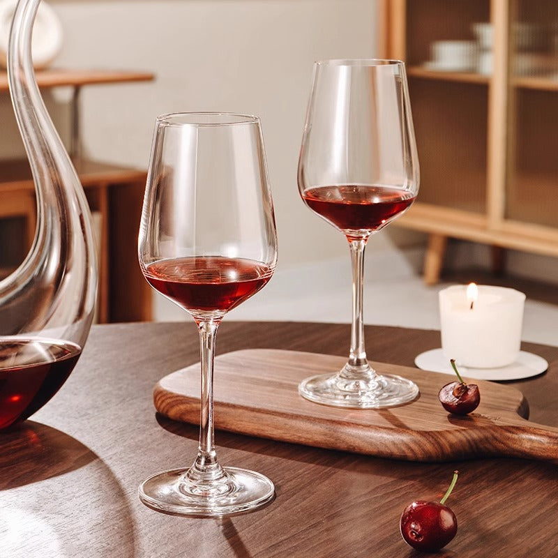 Crystal Wine Glass with Decanter and Metal Glass Holder, Wine Service