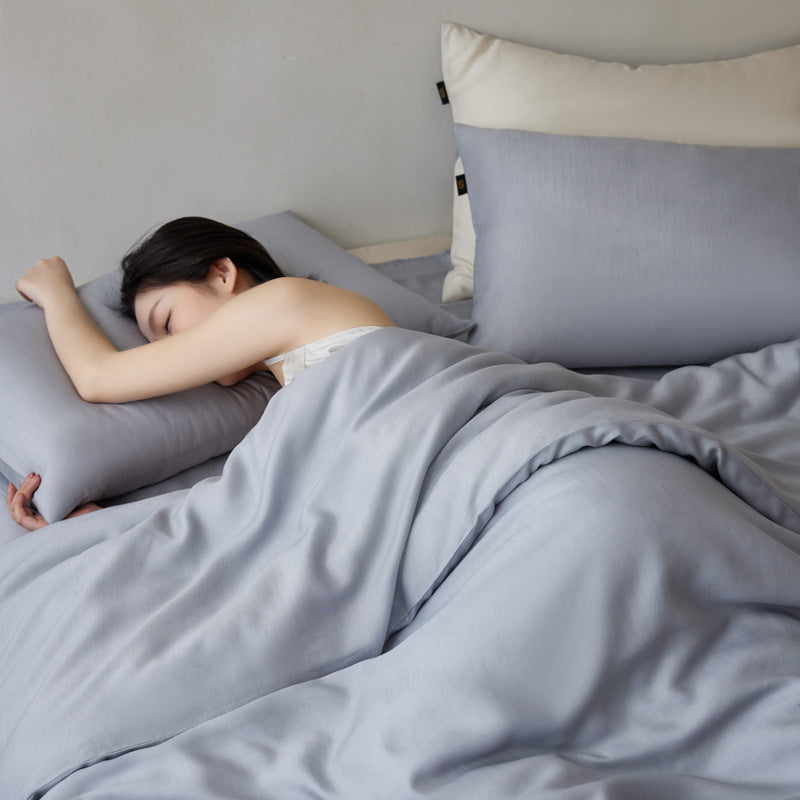 Lyocell Bedding Set with Silky Sheen, Cooling Summer Bedding