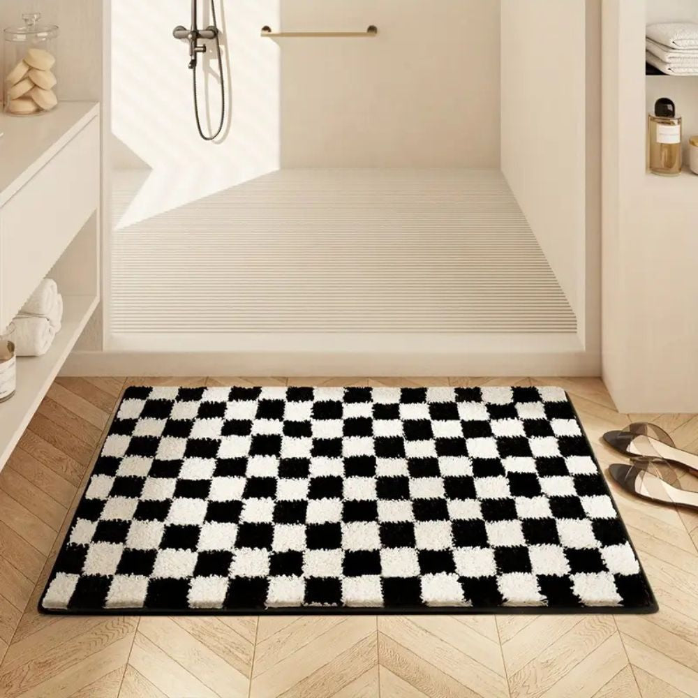 Bath Mat in Absorbent Microfibre Blend with Non-Slip Backing