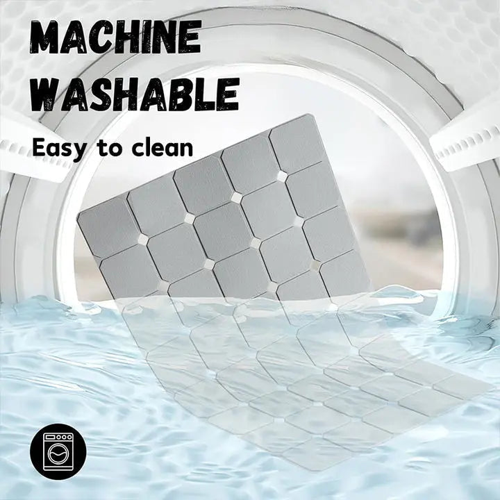 Bath Mat in Silicone, Non-Slip and Foldable with Suction Cups