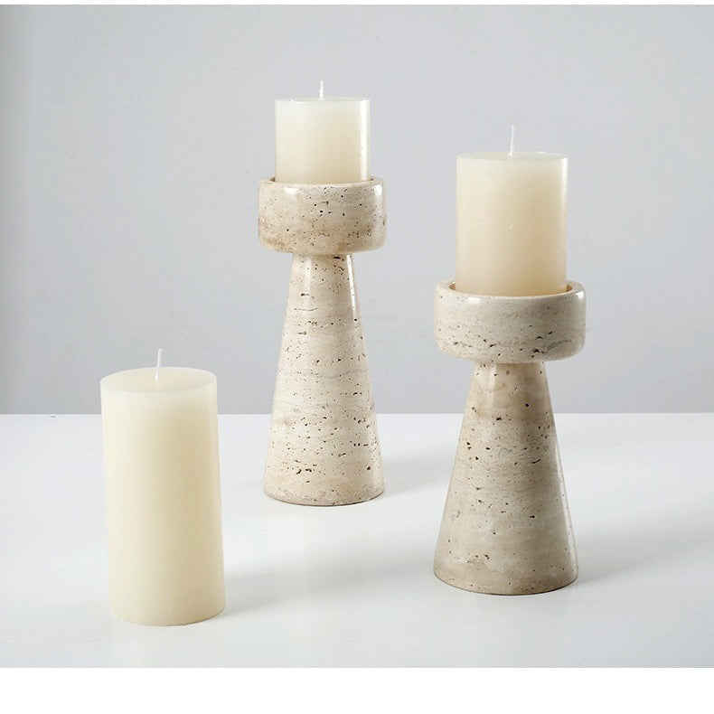 Candle Holder in Solid, Conical Base for Pillar Candles