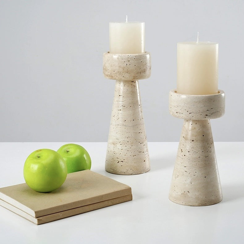Candle Holder in Solid, Conical Base for Pillar Candles