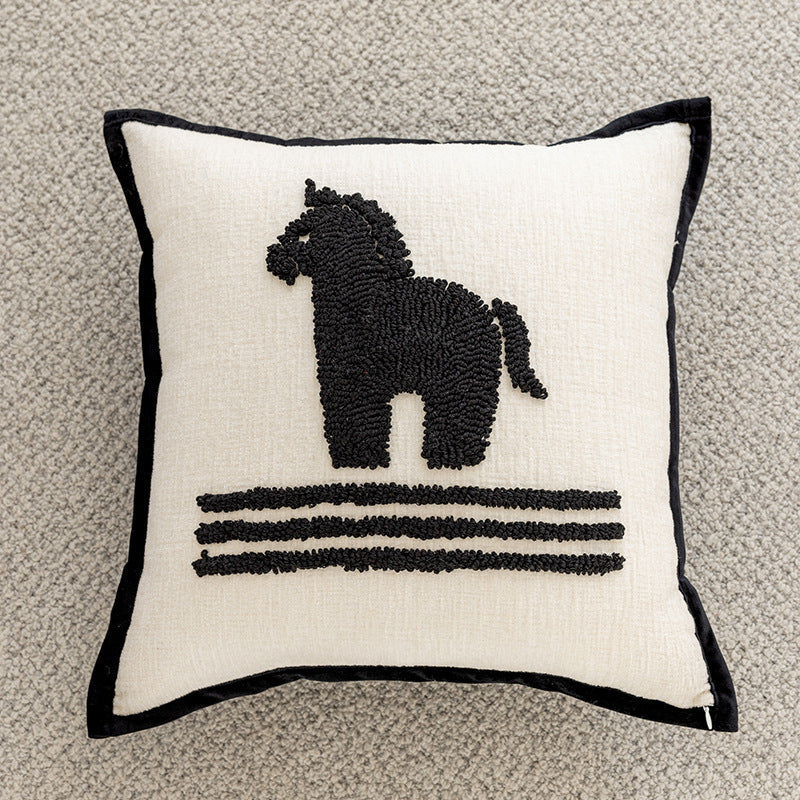 Cushion Cover, Hand-Tufted Texture with Concealed Zip