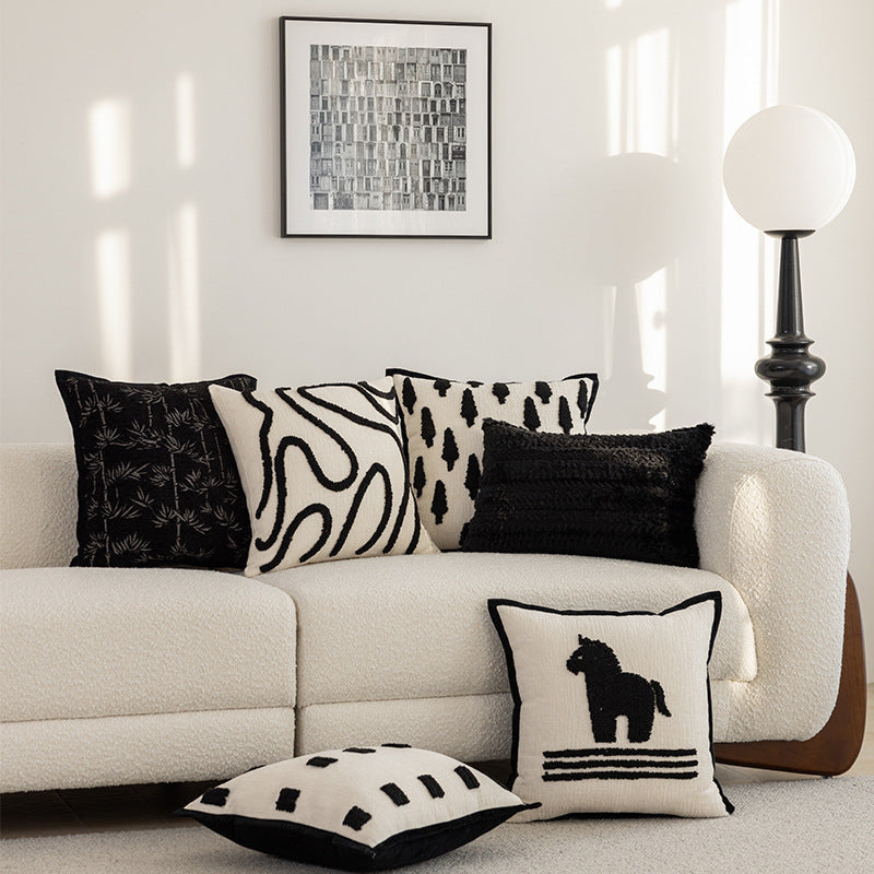 Cushion Cover, Hand-Tufted Texture with Concealed Zip