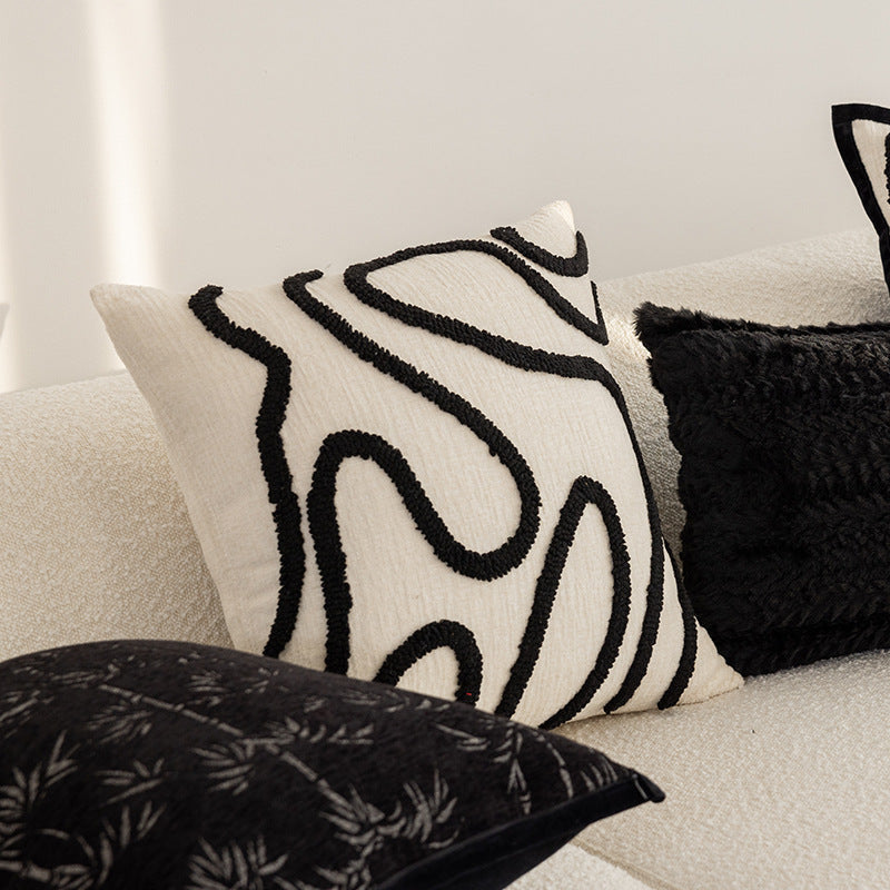 Cushion Cover, Hand-Tufted Texture with Concealed Zip