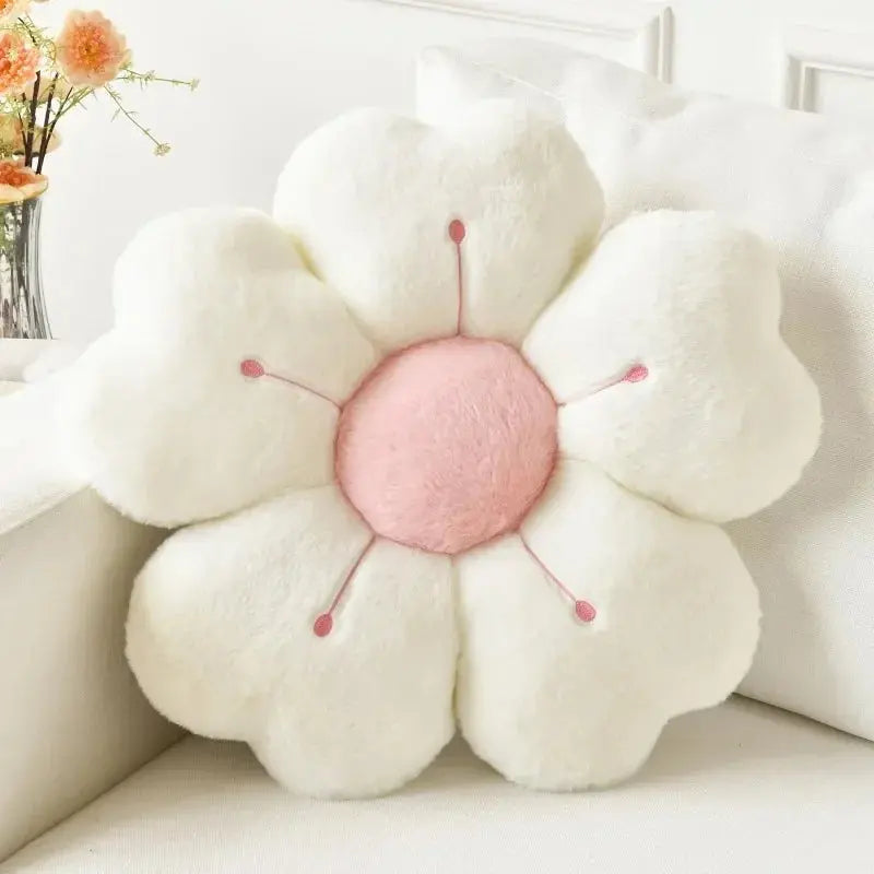 Cushion in Soft Polyester Plush, Padded Flower Shape