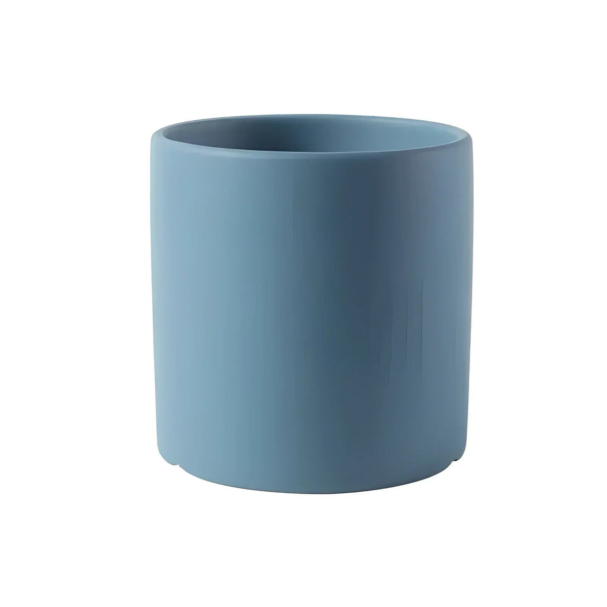Plant Pot in Glazed Ceramic with Drainage Hole, Cylindrical Indoor Planter