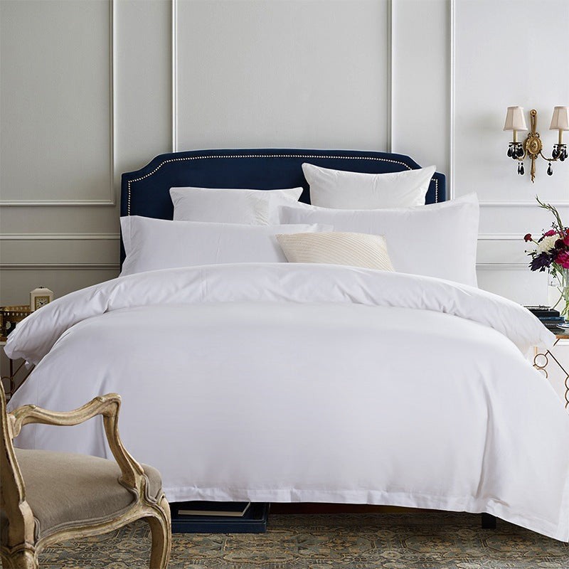Quilt Cover Set in Pure Cotton Sateen with Decorative Border