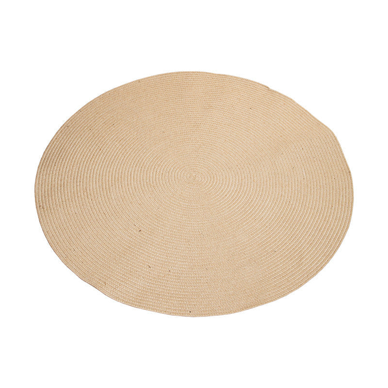 Rug in Hand-Braided Natural Jute, Oval and Round Designs