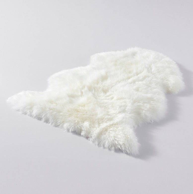 Rug in Natural Sheepskin with Soft Long Pile, Bedside Rug