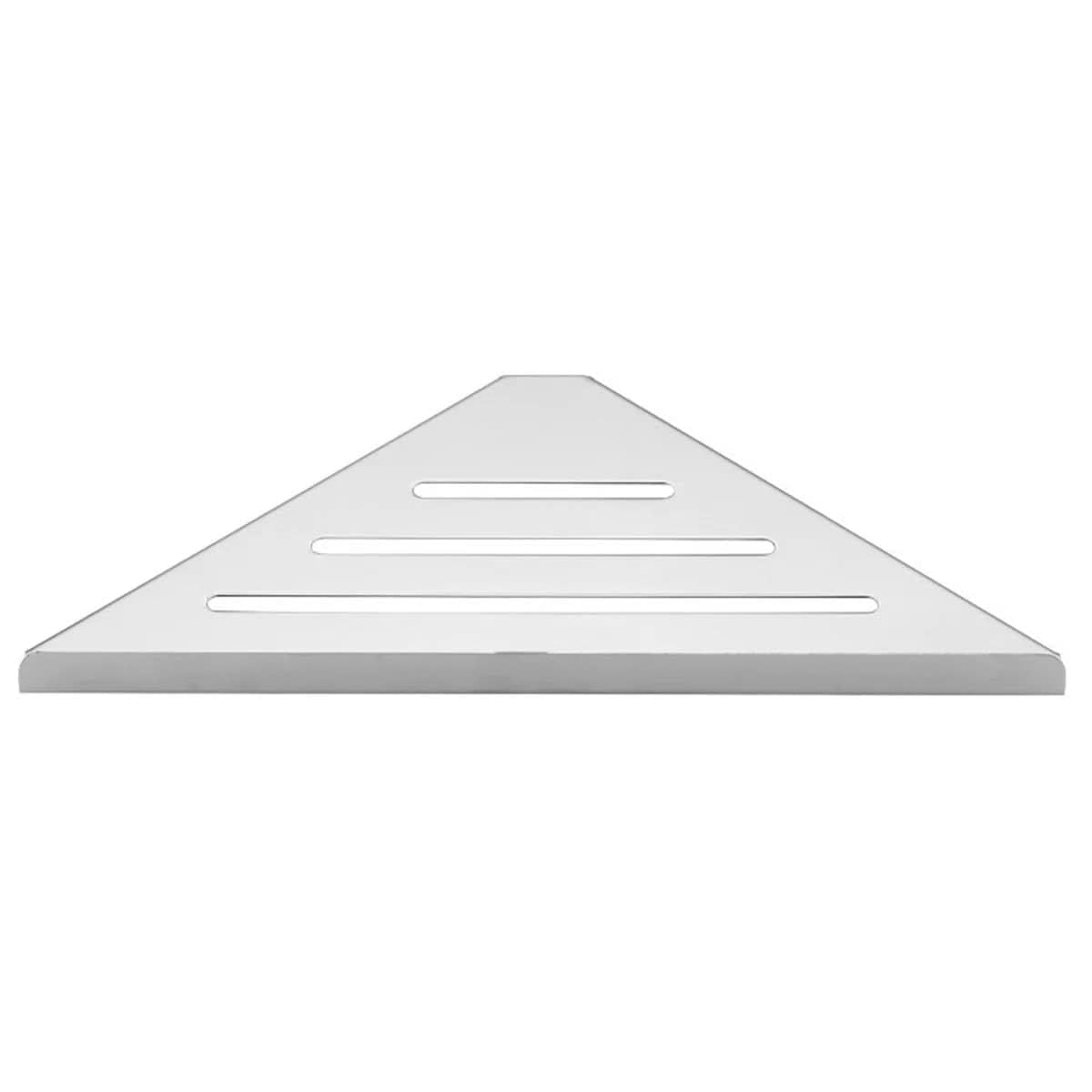 Shower Caddy, Triangular Corner Shelf with Raised Front Edge