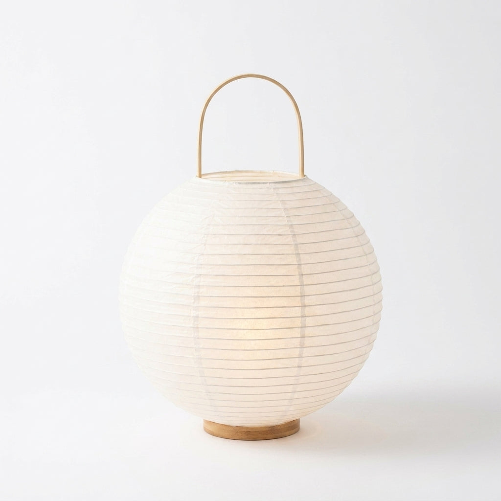 Table Lamp in Cotton Paper, Cordless LED, USB-C Rechargeable
