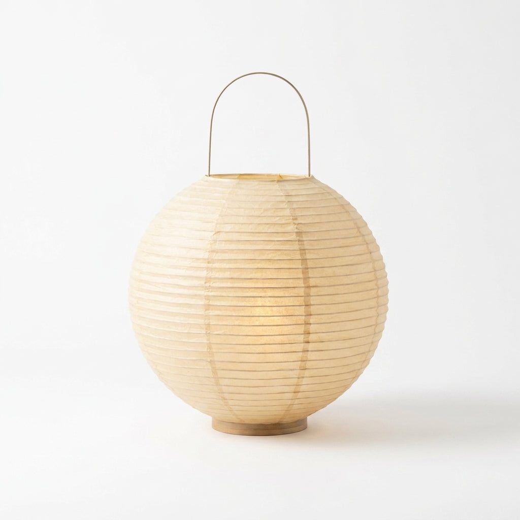 Table Lamp in Cotton Paper, Cordless LED, USB-C Rechargeable