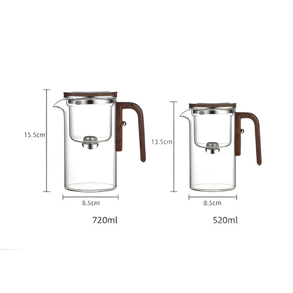 Teapot with Stainless Steel Filter, Heat-Resistant Body and Drip-Free Spout