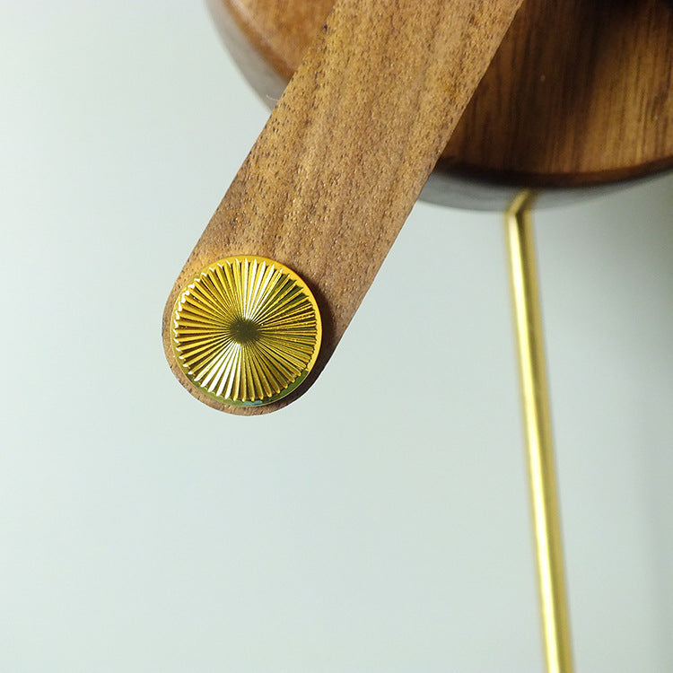 Wall Clock in Solid Brushed Brass with Pendulum