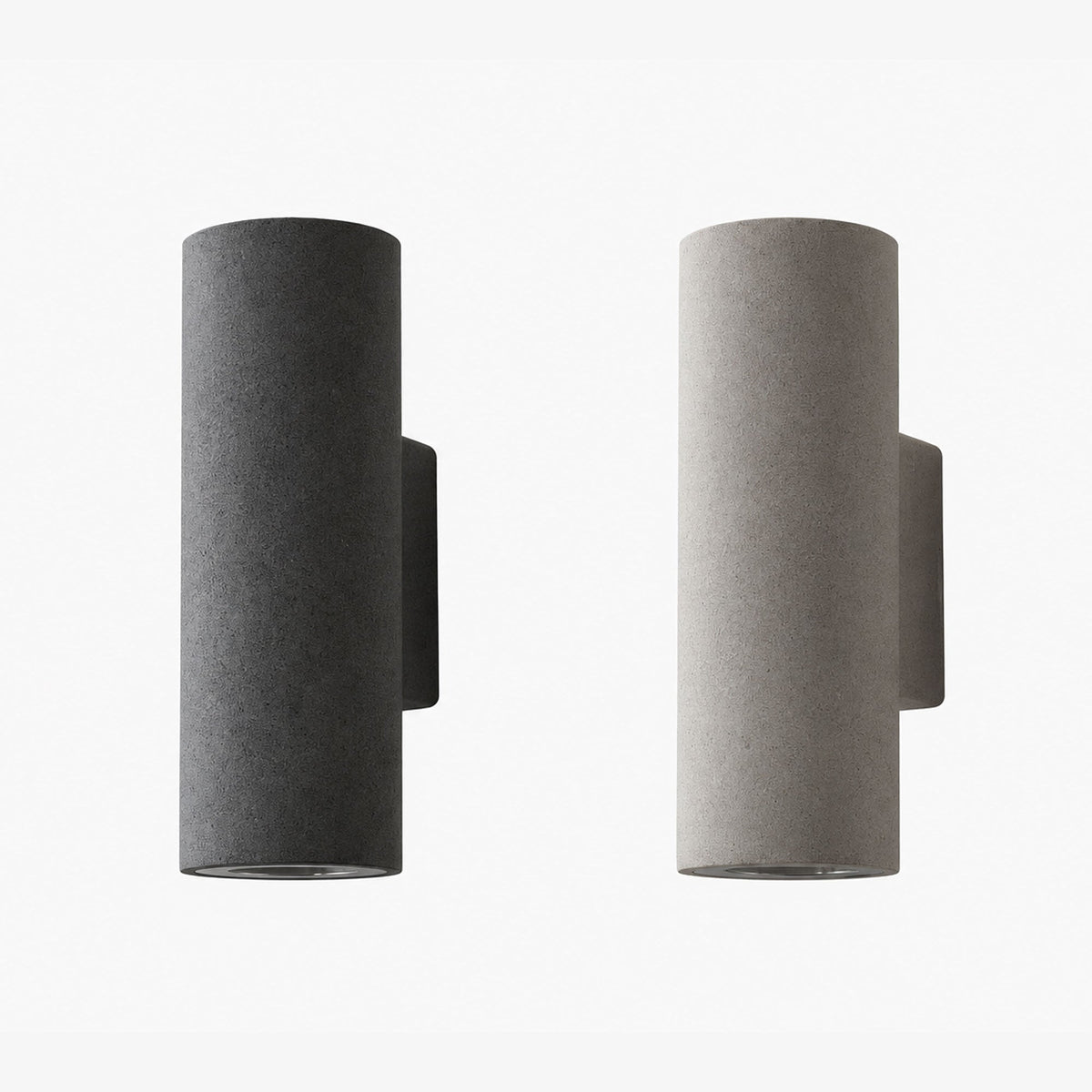 Wall Light in Hand-Finished Microcement, IP65 Outdoor Up-and-Down Lighting