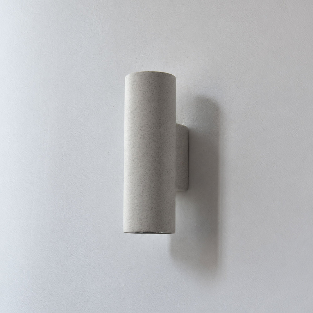 Wall Light in Hand-Finished Microcement, IP65 Outdoor Up-and-Down Lighting