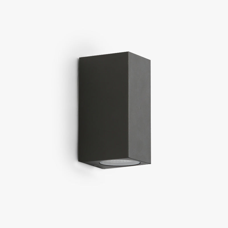 Wall Light in Metal and Glass, Weather-Resistant Outdoor LED