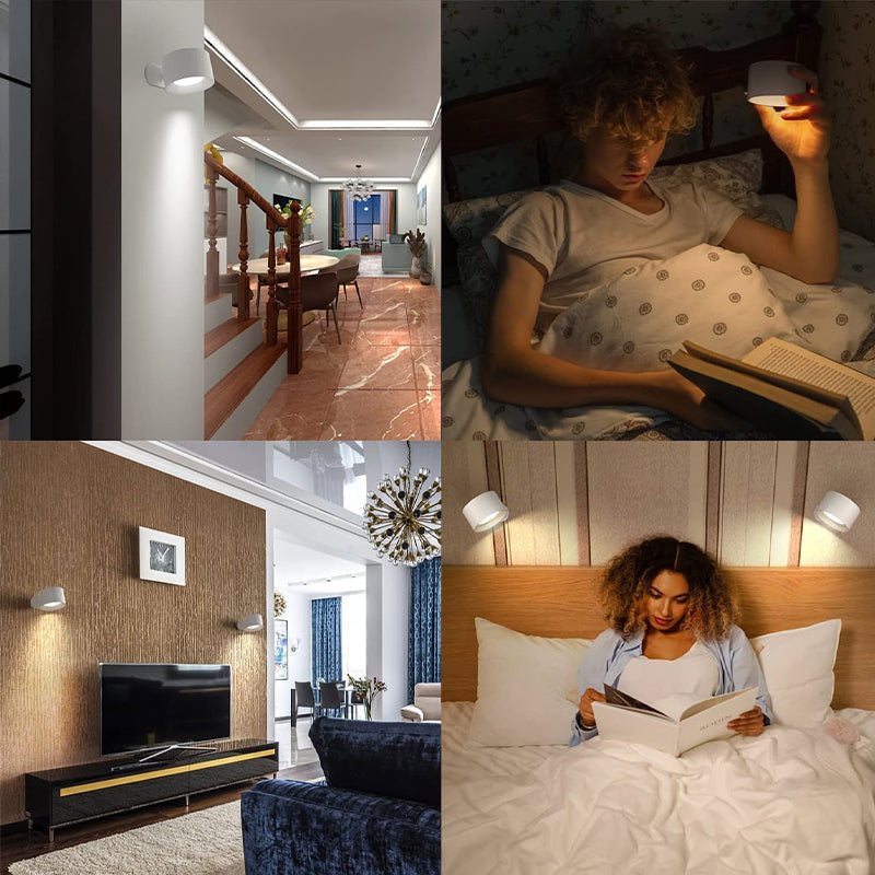 Wall Light with Aluminium Shade, Magnetic and Dimmable