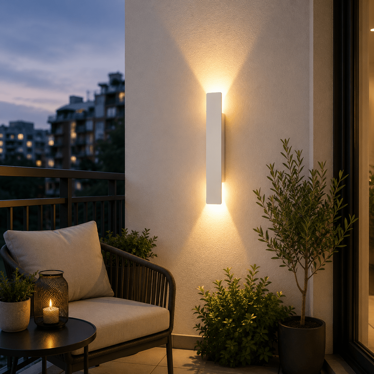 Wall Light with Energy-Efficient LED, Indoor and Outdoor Versions