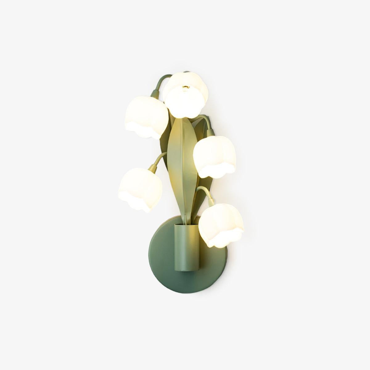 Wall Light with G4 Fitting, Floral Shades and Botanical Leaves