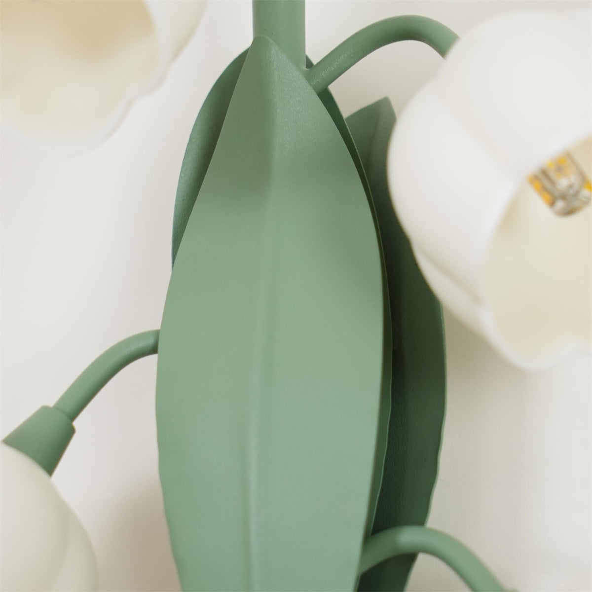 Wall Light with G4 Fitting, Floral Shades and Botanical Leaves