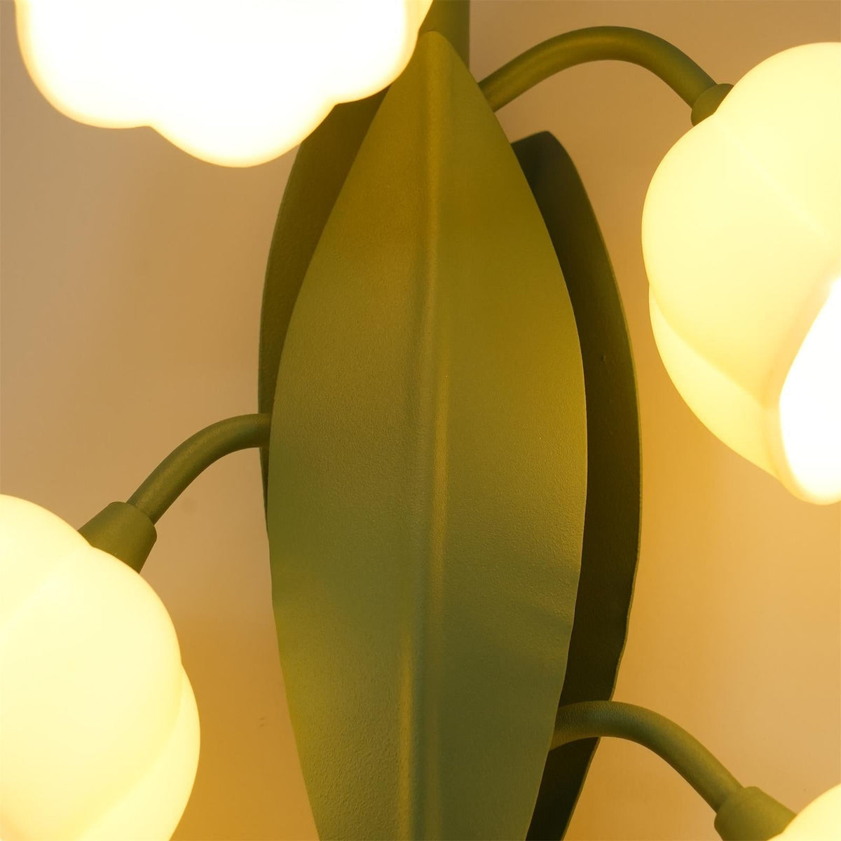 Wall Light with G4 Fitting, Floral Shades and Botanical Leaves