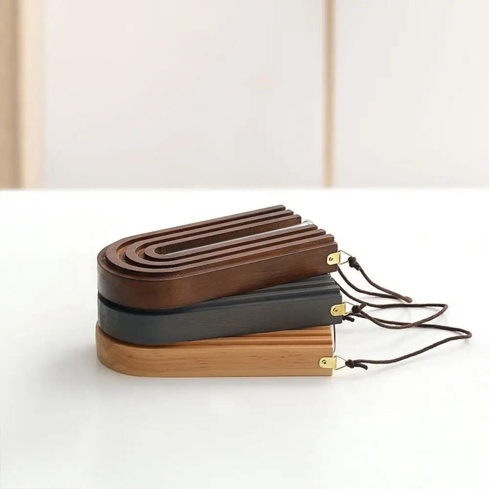 Wall Vase with Handmade Wooden Frame and Removable Ribbed Glass Tube