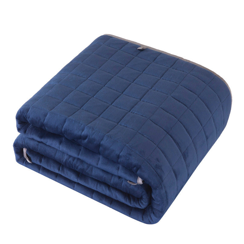 Weighted Blanket in Velvet-Soft Plush with Square Quilting